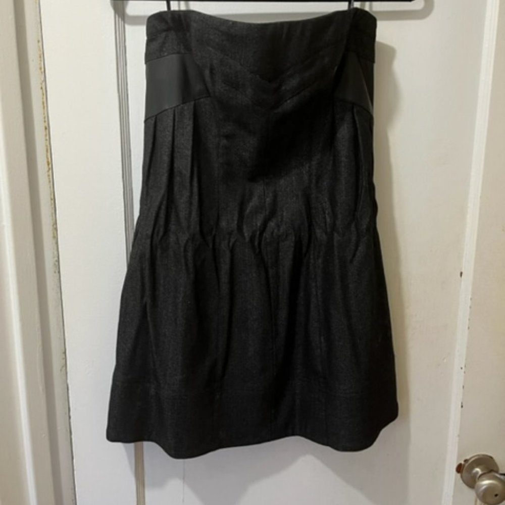 Tube top wool dress
